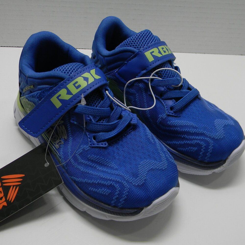 RBX Boys Blue Tennis Shoes Hook and Loop Closure Toddler Sz 7 NWT
